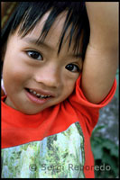 Retrat d'una nena filipina. Sagada. Nord de Luzón.