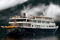 Juneau, Alaska, EE.UU.. Safari Endeavour cruceros en Fords Terror, brazo de Endicott, Bosque Nacional de Tongass, Alaska, EE.UU.. El Estado número 49, el más grande de los EE.UU., es perfecto para los cruceros, con numerosas oportunidades para apreciar su gran belleza natural. Navegue a lo largo del paso interior para visitar las inmensas formaciones de hielo