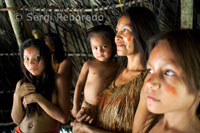 Yagua town. Snapshot of some of the people that make up this coastal settlement.