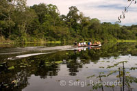 Navegando por uno de los afluyentes del Amazonas a unos 40 kilómetros de Iquitos cerca del pueblo de Indiana. 