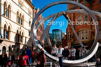 The Spirit of Belfast is a public art sculpture by Dan George in Belfast, Northern Ireland. The sculture was unveiled on 25 September 2009 after a series of delays and is located on Arthur Square, close to the main point of access to Victoria Square. The sculpture is constructed of steel and cost £200,000. As with other public works of art in Northern Ireland the sculpture has been given a nickname, the "Onion Rings". The coloured lighting is designed to reflect the texture and lightness of linen, while the metal reflects the strength and beauty of shipbuilding, two important aspects of Belfast's history. Spirit of Belfast is part of a £16m Belfast: Streets Ahead streetscape improvement project which aims to improve the city centre.[6] Spirit of Belfast completes the refurbishment of Arthur Square. The sculpture was scheduled to be in place by June 2008. However after several delays it was not put in place until September 2009. 