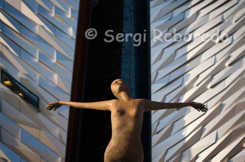 A sculpture entitled 'Titancia' marks the entrance to the Titanic Belfast Experience on March 27, 2012 in Belfast, Northern Ireland. The Titanic Belfast Experience is a new £90 million visitor attraction opening on March 31, 2012. One hundred years ago the maiden voyage of the ill-fated passenger liner Titanic sank after hitting an iceberg in the Atlantic on the night of April 14, 1911 with the loss of 1517 lives. The recently completed Titanic Belfast Experience building is prepared for opening on March 27, 2012 in Belfast, Northern Ireland. The Titanic Belfast Experience is a new £90 million visitor attraction opening on March 31, 2012. One hundred years ago the maiden voyage of the ill-fated passenger liner Titanic sank after hitting an iceberg in the Atlantic on the night of April 14, 1911 with the loss of 1517 lives. 