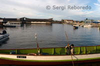 A fisherman in the town of Semporna, the operational base for divers and divers who are diving in Sabah.