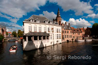 Because of its canals Bruges is often called 'The Venice of the North'. The water situation in both cities was, however, very different. Venice was founded on islands in a lagoon of the Adriatic sea.  Bruges lies deeper inland ; at least now, because in the five centuries B.C the Flemish coastline must have been flooded several times by the North Sea. When the waters retreated they left behind different sea-arms via which ships could reach the area where now Bruges is situated. Bruges was probably already visited by the Vikings. The Flemish name 'Brugge' is probably derived from the Latin word 'Rogia' (which was the Latin name of the 'Reie' the river which flowed through Bruges), and the Scandinavian word 'Bryggia', which meant 'mooring place'.