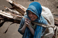 A girl filled to the brim with wood Debark market. Debark has a few shops and stalls where you can buy vegetables and some basic items. In Gondar several shops with reasonable stocks of foodstuffs. If you do not have all the necessary equipment can be rented mostly in Debark. Simien National Park rules require that all park visitors must be accompanied by an armed ranger, they charge about $ 3 per day. Hiking takes you through small villages and terraced fields in the lower valleys, before reaching a series of cliffs and escarpments. Beyond the cliffs leads to the beautiful alpine meadows and rugged wilderness areas of the high peaks.