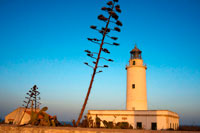 Formentera. Sunset. Far, Far de la Mola, Formentera, Pitiüses, Illes Balears, Espanya, Europa