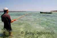 Els habitants de Gili Meno solen dedicar-se en la seva majoria a la pesca i l'agricultura, encara que el sector turisme també està en auge. Un pescador de la zona. Gili Meno.