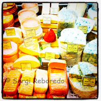 Gran varietat de formatges que podem trobar a Montpeller.