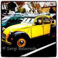 Typical French car. Citroen Dyane 6 in Montpellier.