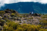 Trekking pel Volcan Pitó de la Fournaise. El volcà del Pitó de la Fournaise es troba a la Illa de la Reunió, a l'oceà Índic. En un volcà molt actiu que té erupcions gairebé de forma permanent. Emet llargues colades de lava que algunes vegades arriben fins al mar. L'última erupció es va iniciar el 2006 i es va continuar durant anys, havent-se produït importants modificacions al cim. El Pitó de la Fournaise és un VOLCÀ ESCUT. 2007 Erupció A l'abril de 2007 es va produir un col · lapse de la caldera del volcà. El col · lapse desplaçant 0,8 x 1,1 quilòmetres planta baixa de 330 m, amb un volum de 120 milions de metres cúbics. El col · lapse de la caldera acompanyat una de les majors erupcions de lava al volcà en els últims 100 anys. 2006 Erupció Una erupció en el volcà va començar el 20 de juliol de 2006. Una fissura es va obrir entre 2.380 i 2.250 mm d'altitud al flanc SW. Renta fluïa I del cràter rivals. El 30 d'agost de 2006, una erupció va començar al cràter del cim, Dolomieu. Una fissura oberta en el fons del cràter SSE, seguit d'un segon de ventilació 100 m ES en 09 de octubre.