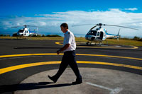 Helicopter flights to overfly the Reunion Island. The flight takes about forty-five minutes, the helicopter has to go to the sea to get high because it has to overcome on his return to the island summits of more than two thousand feet. During this flyby the calderas are volcanic island forming this Mafate, Cilaos and Salazie, formed after the collapse of the volcano Piton snow. From the helicopter better appreciate volcanoes, Piton de la Fournaise, the Piton des Neiges. The Piton de la Fournaise volcano is the eighth busiest in the world and the last major eruption was in 2007 and delighted locals, the island increased by 25 square kilometers, the volcano is not dangerous and the lava going out to sea by a zone not occupied.