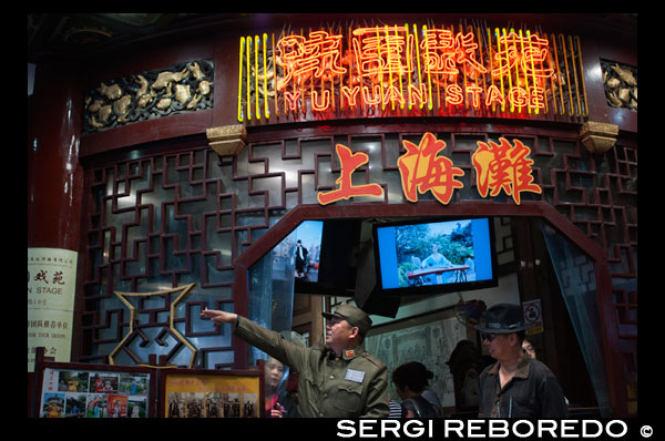 Yuyuan Stage in Ancient Town of Shanghai. The Yuyuan Stage is a replica of a traditional Chinese stage and yet has the capabilities of a modern stage. Here you can find quietness in a busy city, while enjoy Chinese tea and traditional Chinese performances. It's a great way for tourists to find a peaceful and relaxing moment at the same time appreciating Shanghai's charm as well as the depth of Chinese culture. The Yuyuan Stage can accommodate 200 people for tea and performance. Besides cultural shows, we can also host other types of business events, such as a product introduction, fashion show, corporate gatherings and others. The stage can be combined with other facilities inside the Yuyuan Market for your needs. As your host your events here, we can also provide our specialty shows and performances as well as tea and the famous old Temple of Town Guardian snacks for your participants. Here in the Yuyuan Stage, a good time and a good view help bring our visitors excellent entertainment value at a great location.  