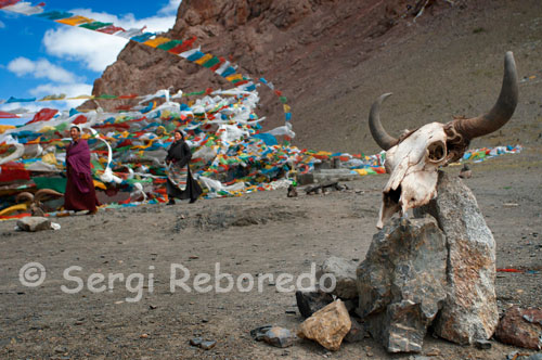 Step Nagenla located 5190 meters from where it descends to the lake located at 4700m.