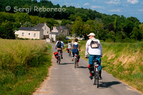 Trajecte en bicicleta de Fontevraud a Saumur. Vint quilòmetres més de bicicleta des de Fontevraud i vam arribar a les portes de Saumur, una petita ciutat a les portes del Loira. D'aquesta ciutat destaquen sobretot la qualitat dels seus vins, els seus cavalls i els seus xampinyons, encara que el castell medieval que es pot observar des de qualsevol punt de la ciutat també mereix molts elogis.