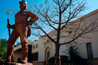 Dr. Livingstone A sculpture outside the museum.  The Livingstone Museum is located in the heart of the city of Livingstone.  Established in 1934, the Livingstone Museum is the oldest and largest of the four national museums in the country.  The museum holds a vast archaeological collection among which is evidence from the biggest trade market in central Africa and excavated finding of prehistoric Broken Hill man.  It also holds the largest collection of the biodiversity of Zambia as well as a rich ethnographic collection dating back to the early 20th century.  The museum also holds a vast collection of David Livingstone memorabilia, has one of the oldest libraries in the country and an extensive archive. 