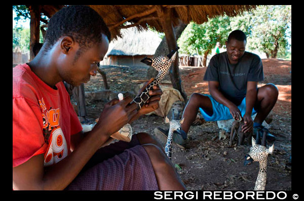 Crafts made in Mukuni Village and sold at the Mukuni Village curios craft market. For centuries the Leya people in Mukuni Village have lived a peaceful, traditional tribal life but like much of Southern Africa the village has been decimated by the HIV/AIDS pandemic. Being in a tourist catchment area, close to Livingstone and the Zimbabwian border Mukuni is vulnerable. However Chief Mukuni, along with The Butterfly Tree is working hard to advance the education; which he believes is the key to overcoming the problems caused by this devastating disease. It is possible to go on  a cultural tour of  Mukuni Village and see a traditional way of life. We encourage visitors to first contact The Butterfly Tree so that we can arrange a personal tour. If you have already made arrangements please take time to visit our projects when looking round the village, so that you can see first hand the difference that has been made at the school, the health center and within the community. As a result of the visit numerous people from around the world have offered support, some sponsor an orphan, others have funded a bore hole and provided vital funds for our malaria prevention program. 