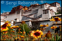 TIBET. Palau del Potala. Lhasa. Situat a la Muntanya Hongshan a Lhasa, capital de la Regió Autònoma del Tibet, el Palau Potala es troba a 3.700 m sobre el nivell del mar. Es diu que amb motiu de l'arribada de la princesa Wen Cheng, de la família imperial Tang, el rei tibetà Sontsan Gampo va manar construir aquest magnífic palau de mil sales i pavellons en l'any 631. Ocupa una àrea de 410.000 metres quadrats i té una superfície edificada de 130.000 metres quadrats. Es tracta de la cinquena essència de l'antiga arquitectura tibetana.