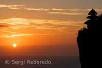 Sunset at the temple Pura Ulu WATU Luhur. Bali.