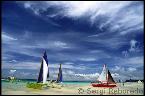 Boracay boasts of a sugary white sand beach and azure blue waters. The best part of the island is the four-kilometer White Beach known to be the "finest beach in the world." The surrounding water is shallow and the sand is finer and brighter than most beaches in the archipelago. White Beach is so, soooo fine, it feels like treading on miles of baby powder!  The island paradise of Boracay is a perfect place for watersports. Here, you can partake in a smorgasbord of exhilirating aqua action - from swimming and snorkeling to scuba diving, windsurfing, sailboating, kayaking, boardsailing, and boating. World-renowned Boracay is an adventure island ideal for island hopping, hiking, trekking, caving, mountain climbing, biking, and horseback riding. Trekking and mountain biking can bring even the intrepid to the island's quaint interior villages and to the edges' scenic rocky cliffs, discovering along the way many hidden coves with isolated beaches far from the tourist crowd. On the eastern side of Boracay Island is Bulabog Beach. It is a boardsailor's mecca that draws enthusiasts from all over the world, especially during the peak season from November to March. In January, it is the site of an International Funboard Cup. 