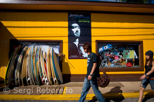 Tiendas para surfistas en Haleiwa. O’ahu.  La proximidad de Hawaii con el Ecuador hace que las islas permanezcan cálidas todo el año. En los días sin nubes, el sol puede ser muy intenso, por eso es recomendable el uso de sombreros y protectores solares para evitar los efectos negativos del sol. Si usted resultó accidentalmente quemado por el sol, puede optar por calmar la quemadura usando plantas de aloe vera locales, cortándolas y usando la parte carnosa en su interior directamente sobre la piel. Ya que las islas están ubicadas en el borde de una zona tropical, tienden a sufrir fuertes vientos y ocasionales tormentas tropicales. A pesar de que los huracanes son inusuales, las islas son vulnerables a las tormentas del océano pacífico generadas al norte. En algunos casos las islas sólo experimentarán la “réplica” de las tormentas acompañadas de lluvias y grandes olas. Pueden darse inundaciones durante lluvias intensas (generalmente inusuales) y en la estación húmeda, pero raramente ocurren. Solo cuatro huracanes han pasado por las islas desde 1957. 