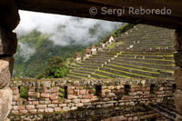 Terraces inside the archaeological complex of Machu Picchu. ARCHEOLOGIC IN PERU