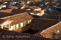 Old city of Cuzco where they dominate the roofing tile. Cuzco.