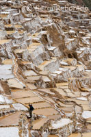Salt mines of Maras in the Sacred Valley near Cuzco. PERU