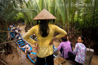 Recorrido en barco por las aldeas cercanas a My Tho. Canal de Bao Dinh. Delta del Mekong. 